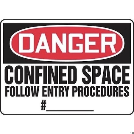 Accuform OSHA DANGER SAFETY SIGN CONFINED MCSP033XV MCSP033XV